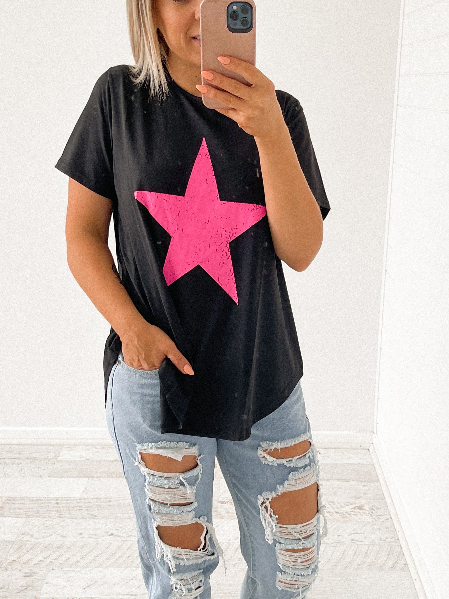 Astra Star Tee - Black