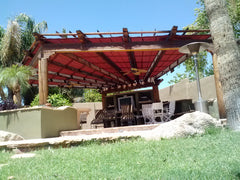 shade cover over wood ramada