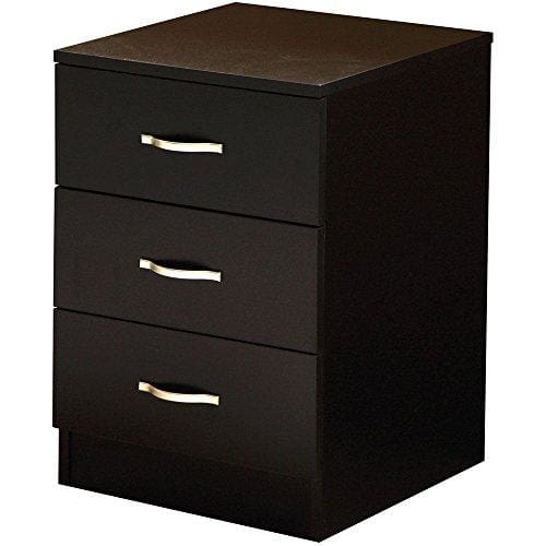 Riano Bedroom Furniture 3 Drawer With Metal Handles and Runners Unique Anti-Bowing Drawer Support Vida Designs Black Bedside Cabinet Chest of Drawers