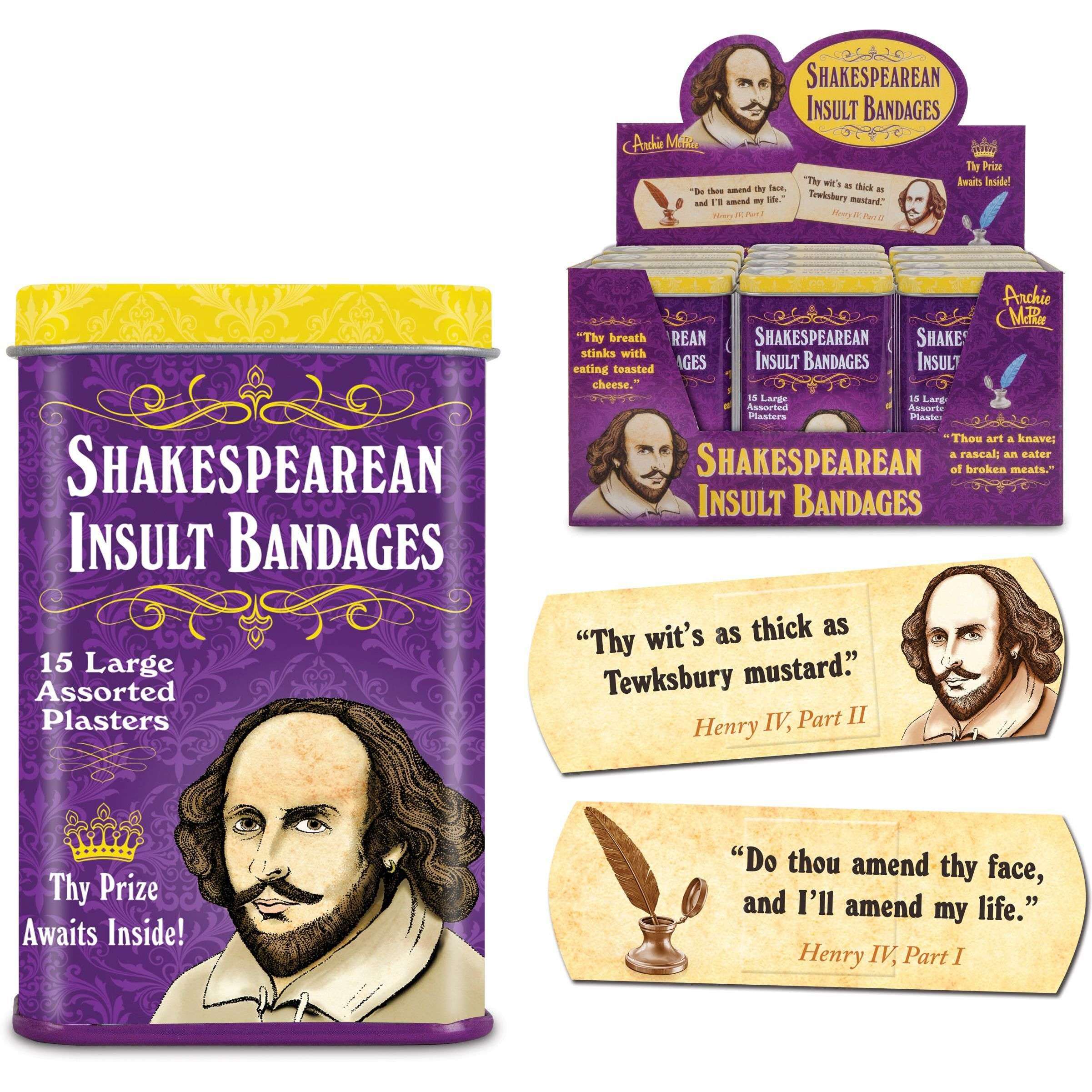 Shakespearean Insult Bandages - Witty Wounds: Dress Up Your Injuries