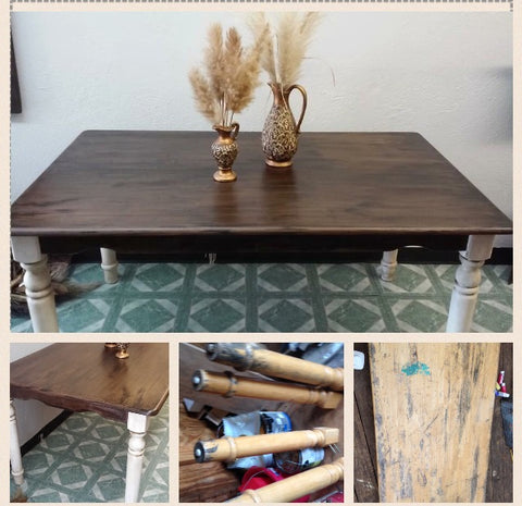 refurbished vintage farmhouse table 