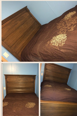 High back antique bed 