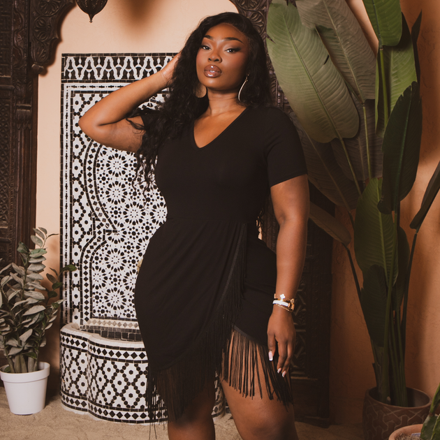 Curvy Sense - Trendy Plus Size Black Dresses – Tagged "Mini"
