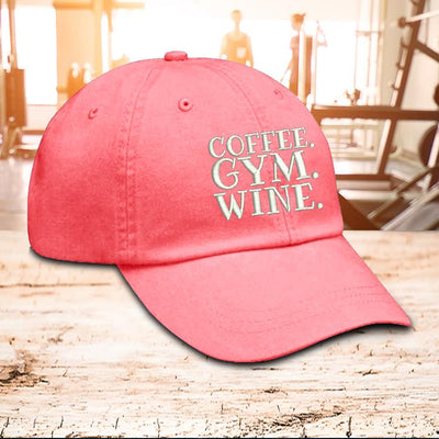 Hat - Coffee Gym Wine Hat