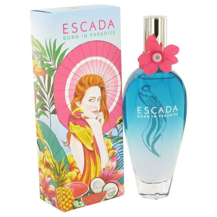 BORN IN PARADISE Escada women 3.3 oz 3.4 EDT perfume NEW IN BOX