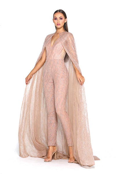 rose gold jump suit