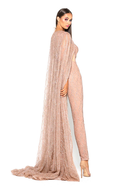 rose gold formal jumpsuit