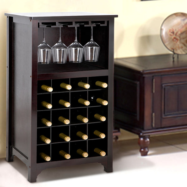 Zeny Wood Wine Cabinet Modular Wine Rack 20 Bottle Holder Display