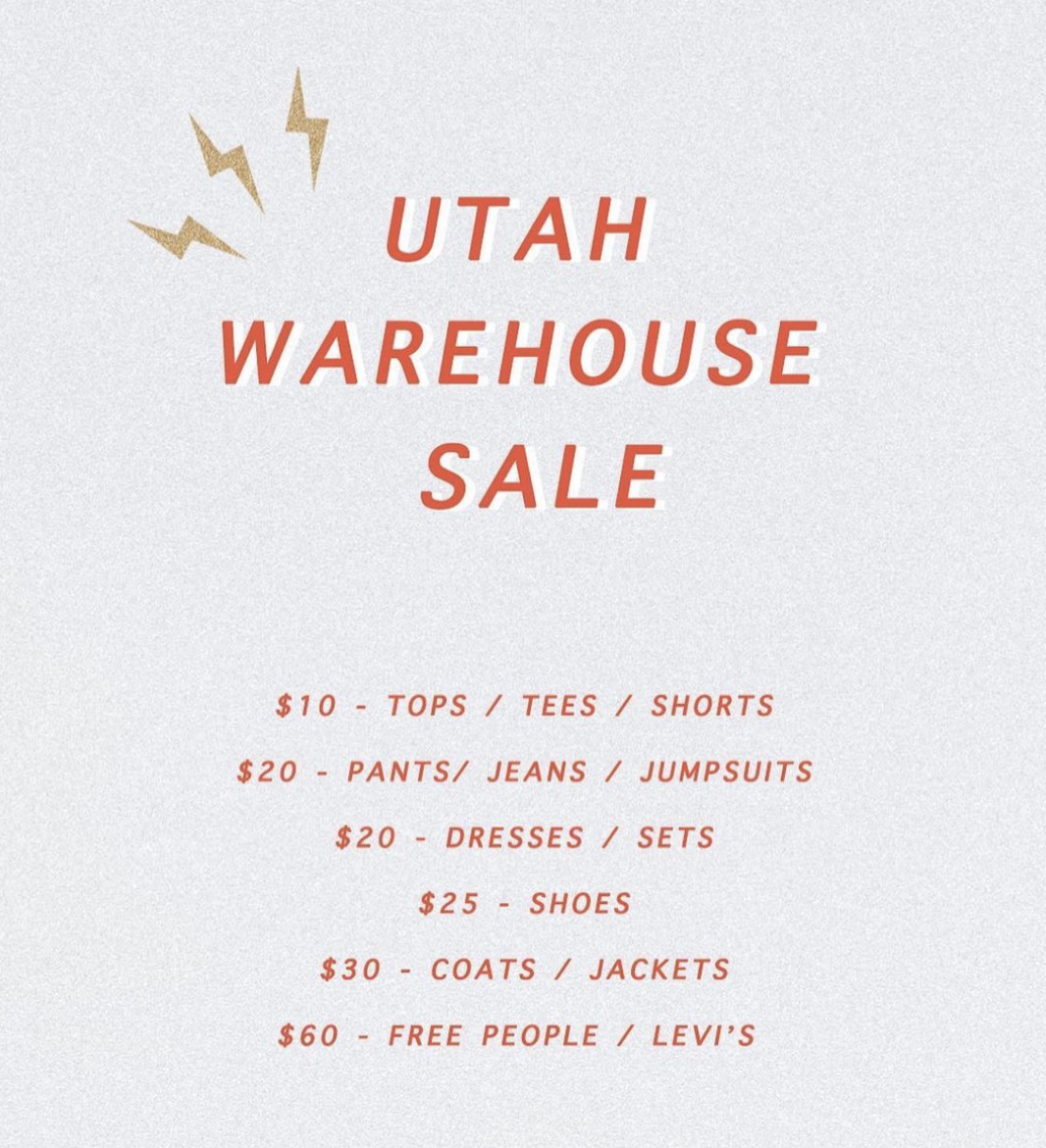 Utah Warehouse Sale // 4/29 - 5/1 | cladandcloth | Women’s Fashion and Clothing