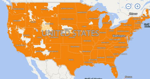 Straight Talk ATT Coverage MAP for Samsung Galaxy S10+ PLUS