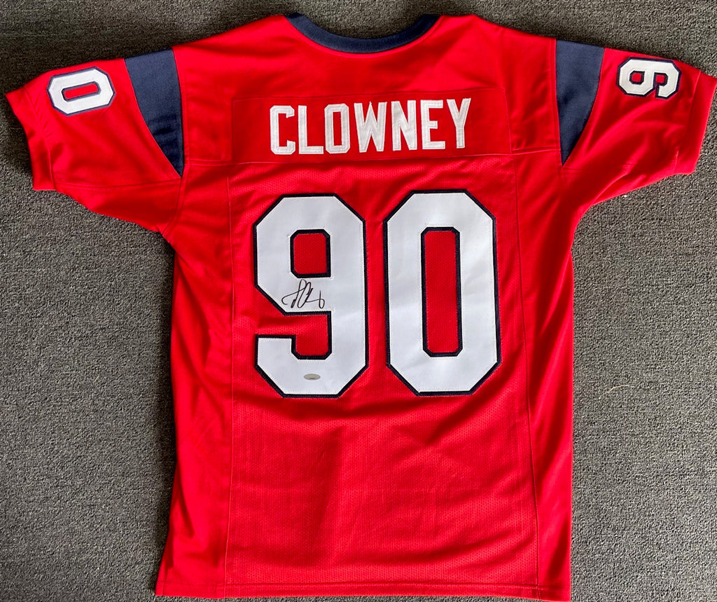 Jadeveon Clowney Autographed Texans Custom Red Jersey