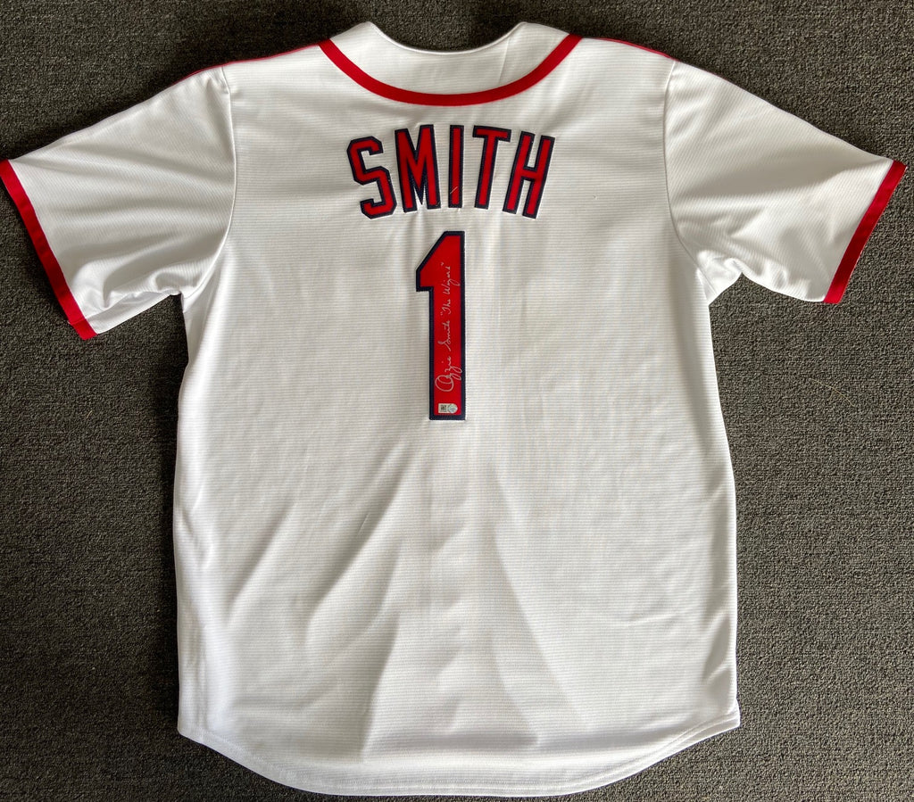 ozzie smith autographed jersey