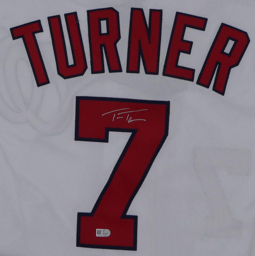 Trea Turner Autographed White Nationals 
