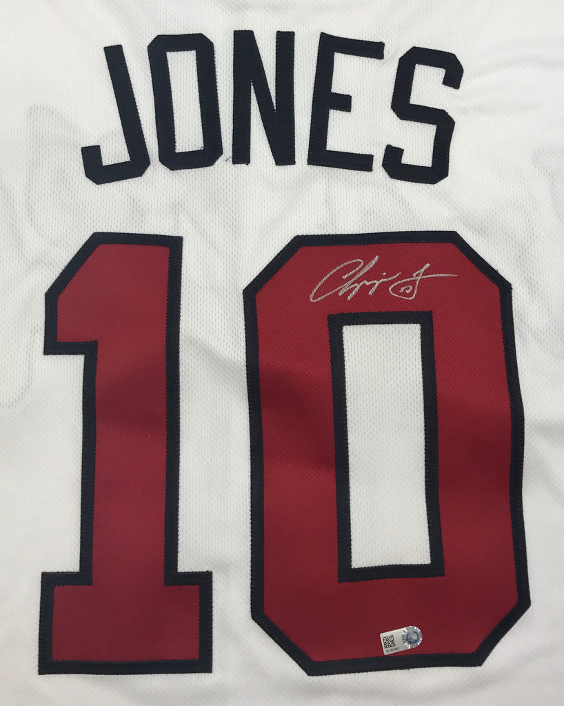 chipper jones autographed jersey