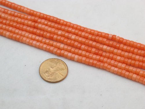 Coral Beads Dyed Pink Color 2*4mm Disc 16'' Per Strand