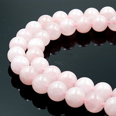 BRCbeads Gorgeous Natural Rose Quartz Gemstone Round Loose Beads 12mm Approxi 15.5 inch 30pcs 1 Strand per Bag for Jewelry Making