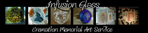 infusion glass cremation jewelry and art