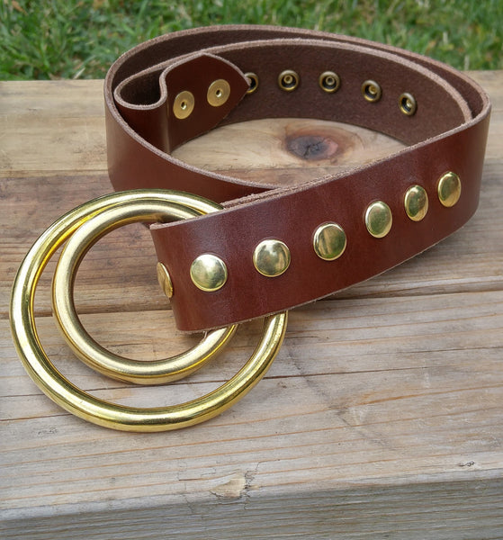 Handmade Double O-Ring Belt - Handmade&#39;n Leather