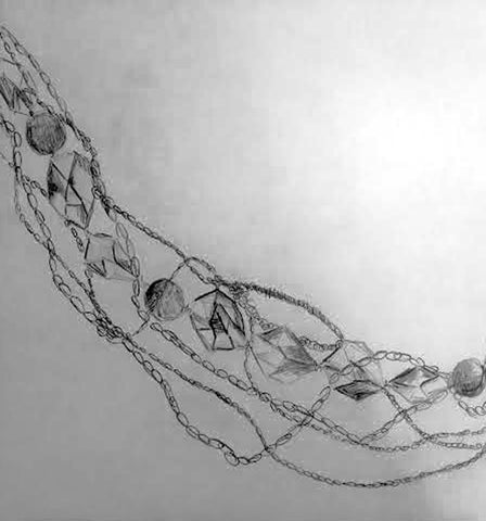Bai Ling Antoanetta Necklace Sketch