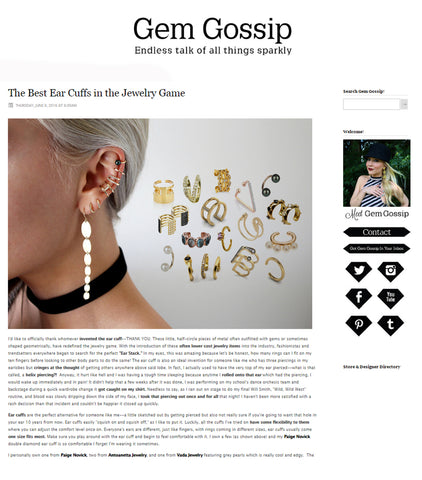 Best Gold Ear Cuffs on Gem Gossip Antoanetta Jewelry