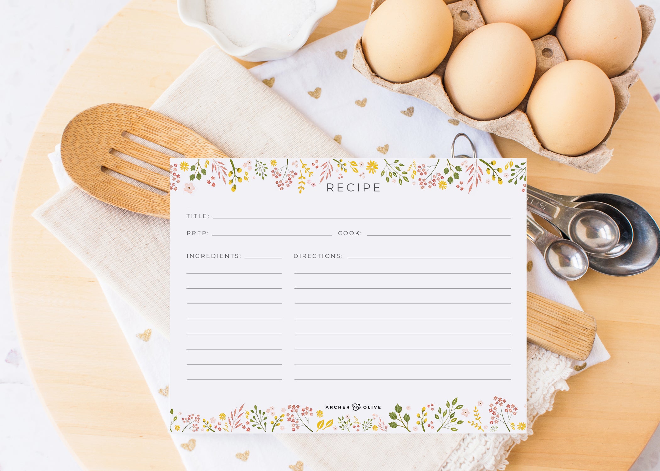 recipe card clipart