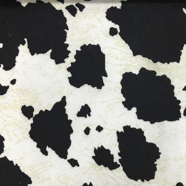 Safari Cow Short Pile Velvet Upholstery Fabric By The Yard