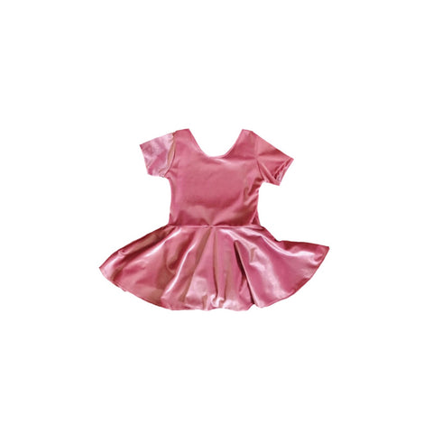 Pink velvet dress