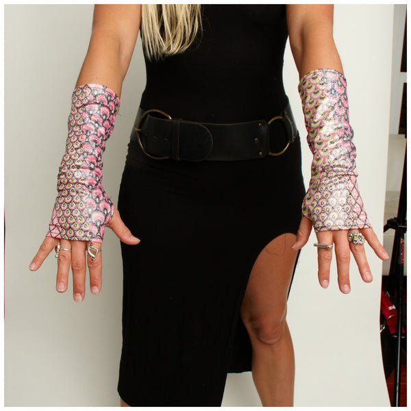 sparkly fingerless gloves