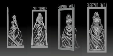 3d Art of UMA Love Thyself sculpture