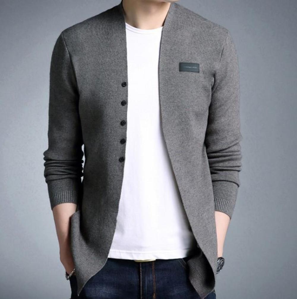 Mens Casual Slim Fit Cardigan with 