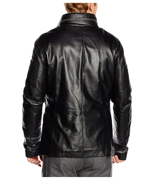 armani collezioni leather jacket