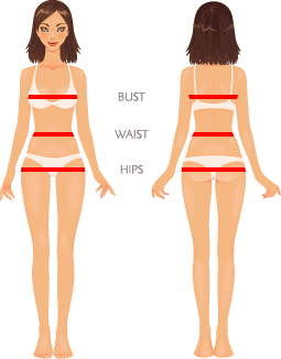 Discover your measurements with this All Dressed Up Size Guide pic.