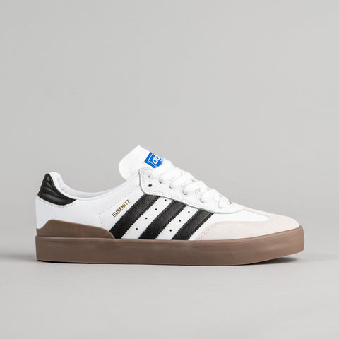 entrada Napier Joseph Banks Adidas Busenitz Vulc Samba Shoes - White / Core Black / Bluebird | Flatspot