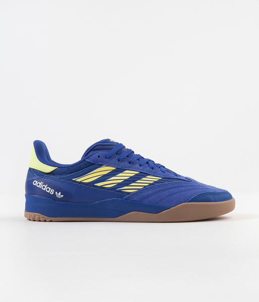 blue and yellow adidas shoes