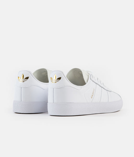 Adidas Gazelle ADV Shoes / White / Gold Metallic | Flatspot