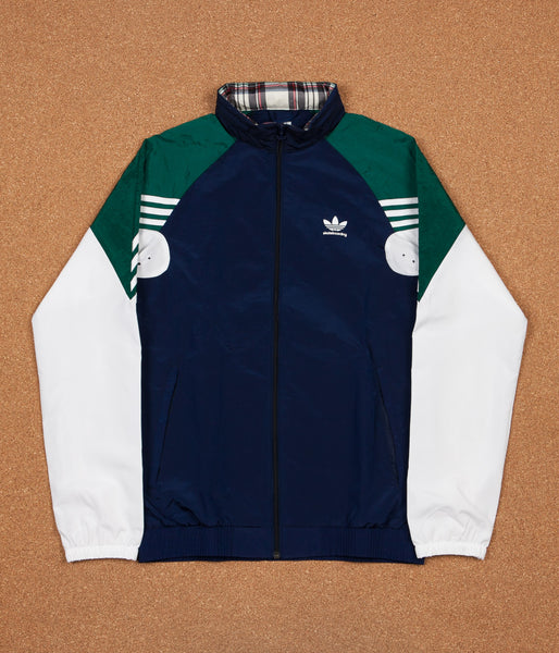 green and white adidas track jacket