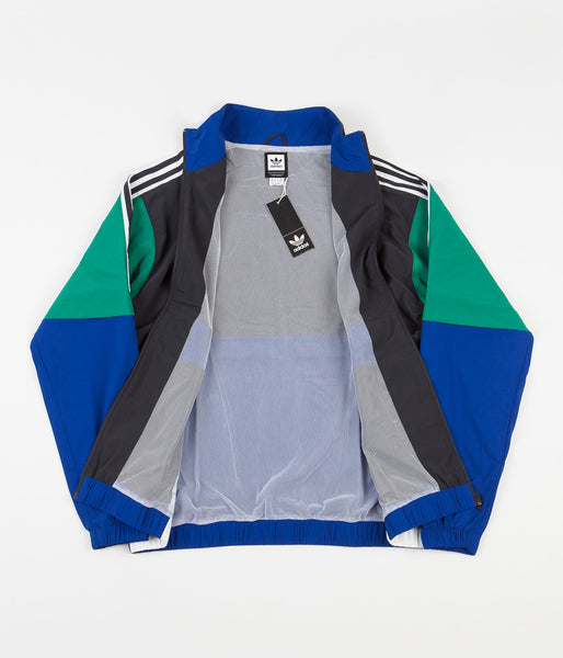 adidas blue green & white lightweight track jacket