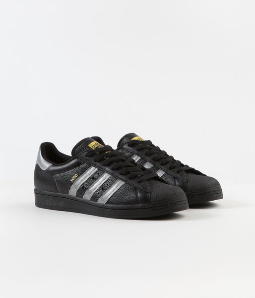 adidas superstar silver and black