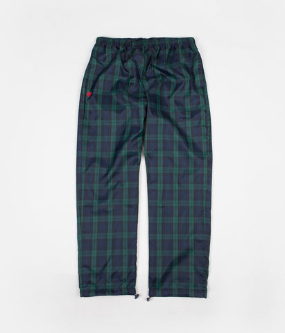 nike woven checkered tracksuit bottoms