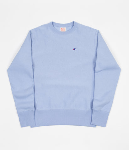 light blue champion crewneck sweatshirt