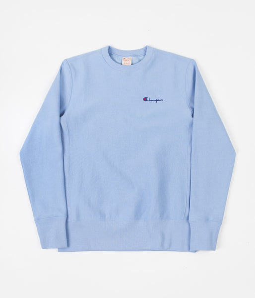 champion reverse weave crewneck blue