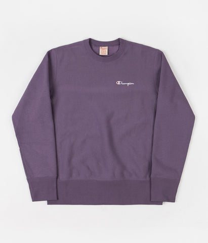 purple champion crewneck sweatshirt