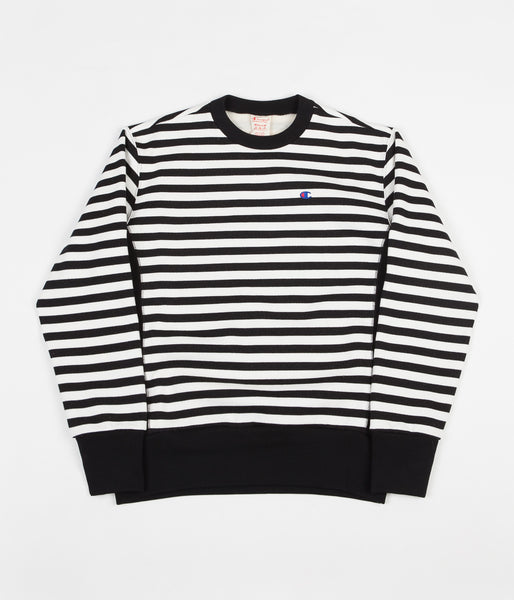 striped champion crewneck