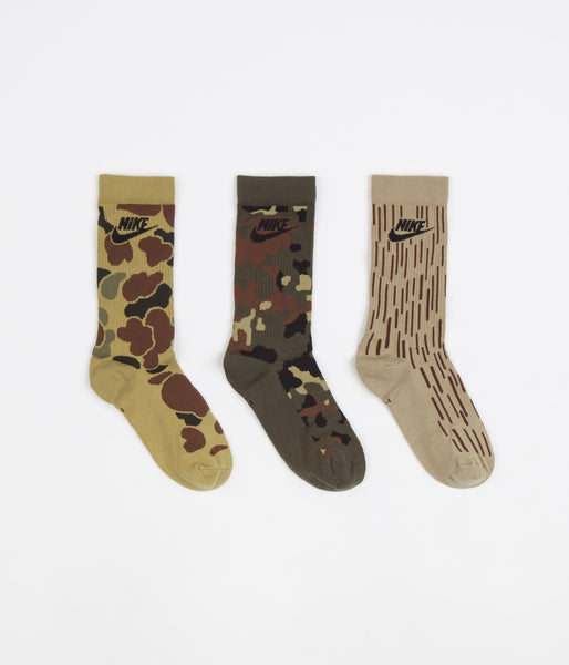 Real Injerto Mona Lisa Nike Everyday Essential Crew Socks (3 Pair) - Brown / Camo / Multi |  Flatspot