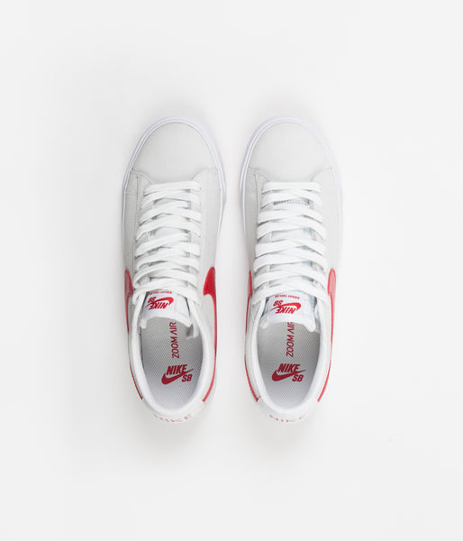 nike sb blazer low gt white and red