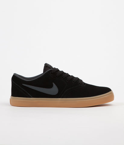Nike SB Check Solarsoft Shoes - Black / - Gum Dark Brown | Flatspot
