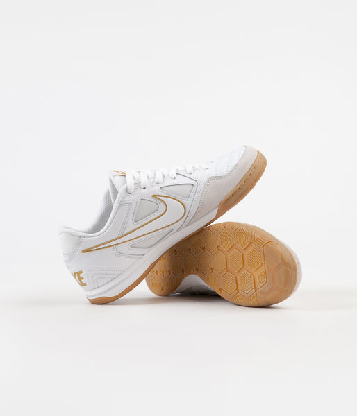 nike sb gato white metallic gold