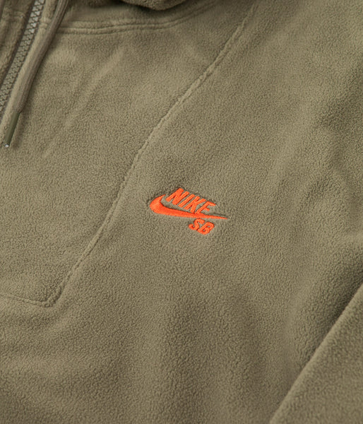 olive green and orange nike hoodie