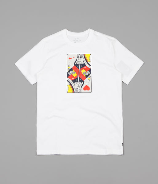 Nike SB Queen Card T-Shirt - White / Habanero Red | Flatspot