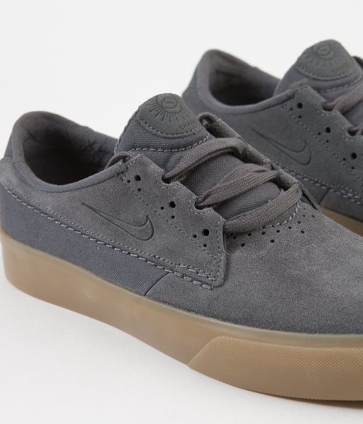 nike sb shane dark grey & gum skate shoes